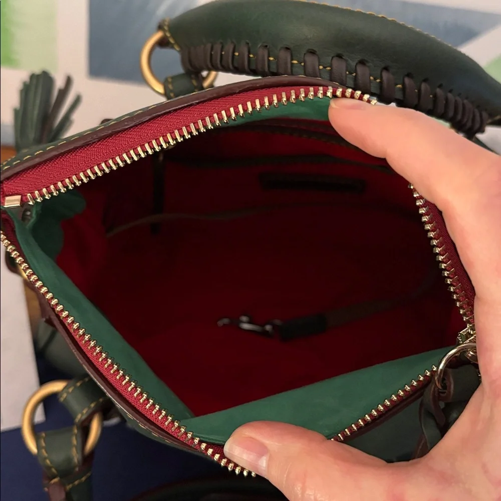 NWT Dooney & Bourke Florentine Micro Satchel in Ivy - Picture 3 of 8